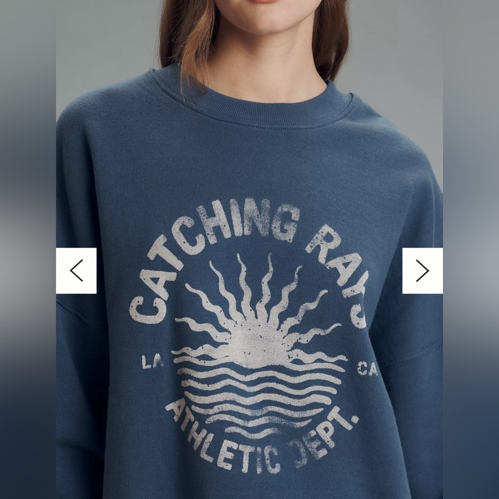 SALE! Spiritual Gangster Sweatshirt Catching Rays Boyfriend Crewneck women L Nwt - Picture 2 of 4